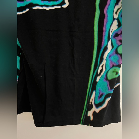 Christopher Kane print turquoise black white t shirt medium 100% cotton - Picture 12 of 13
